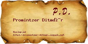 Promintzer Ditmár névjegykártya